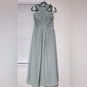 Azazie bridesmaid Kayleigh - agave